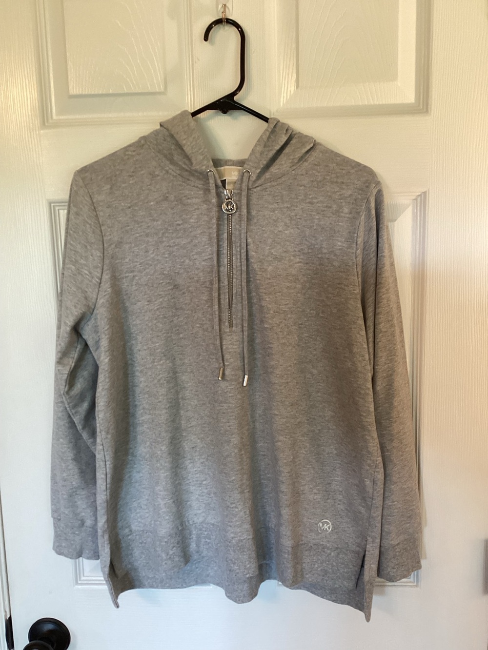 Michael Kors Light Gray Half-Zip Hoodie